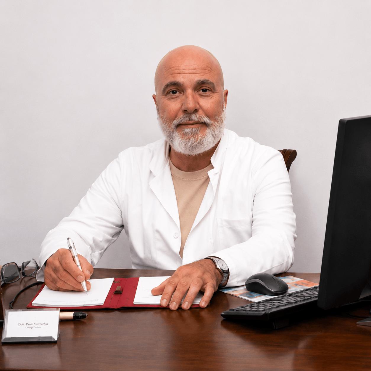 Il Dott. Paolo Verrecchia nel suo studio a Roma
