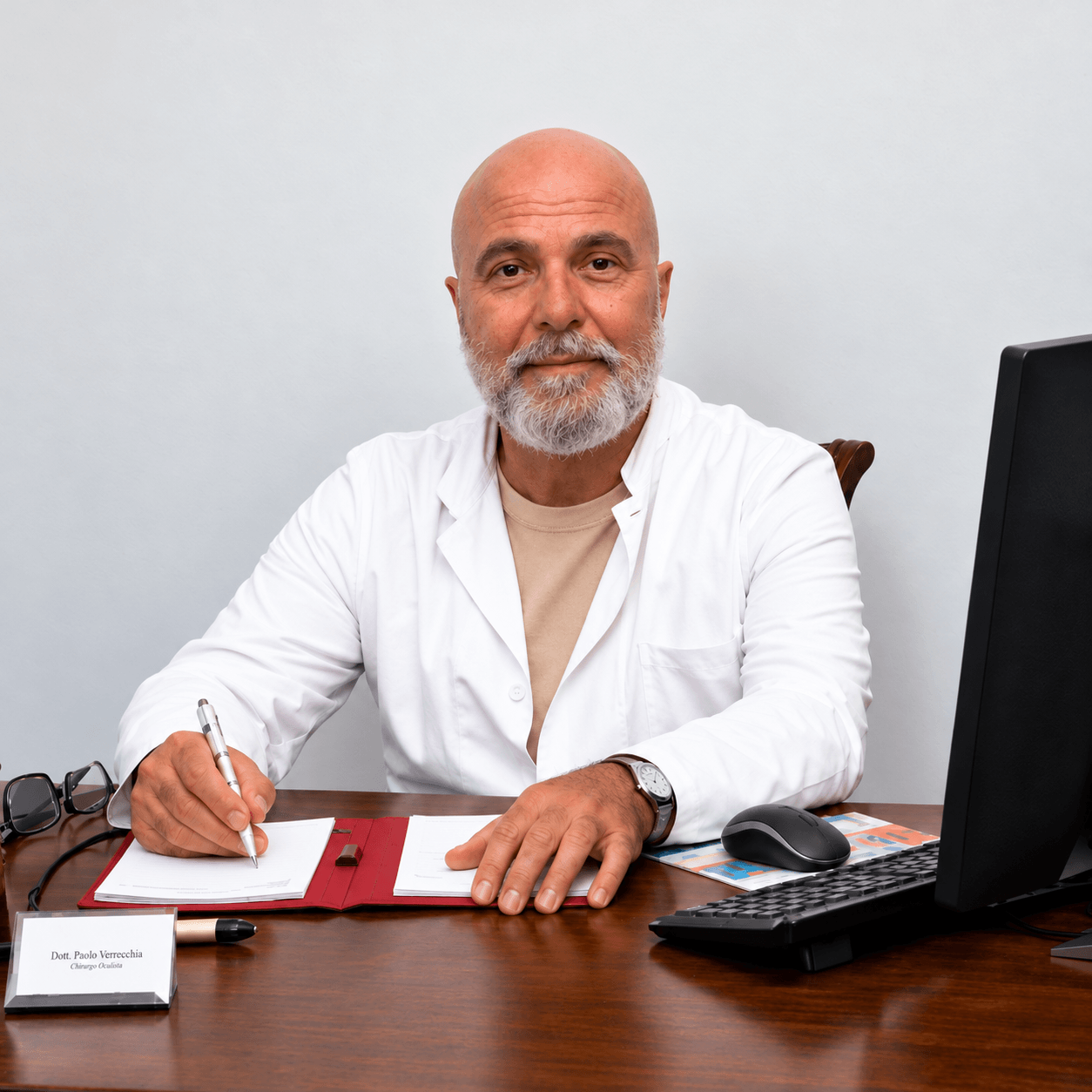 Il Dott. Paolo Verrecchia nel suo studio a Roma